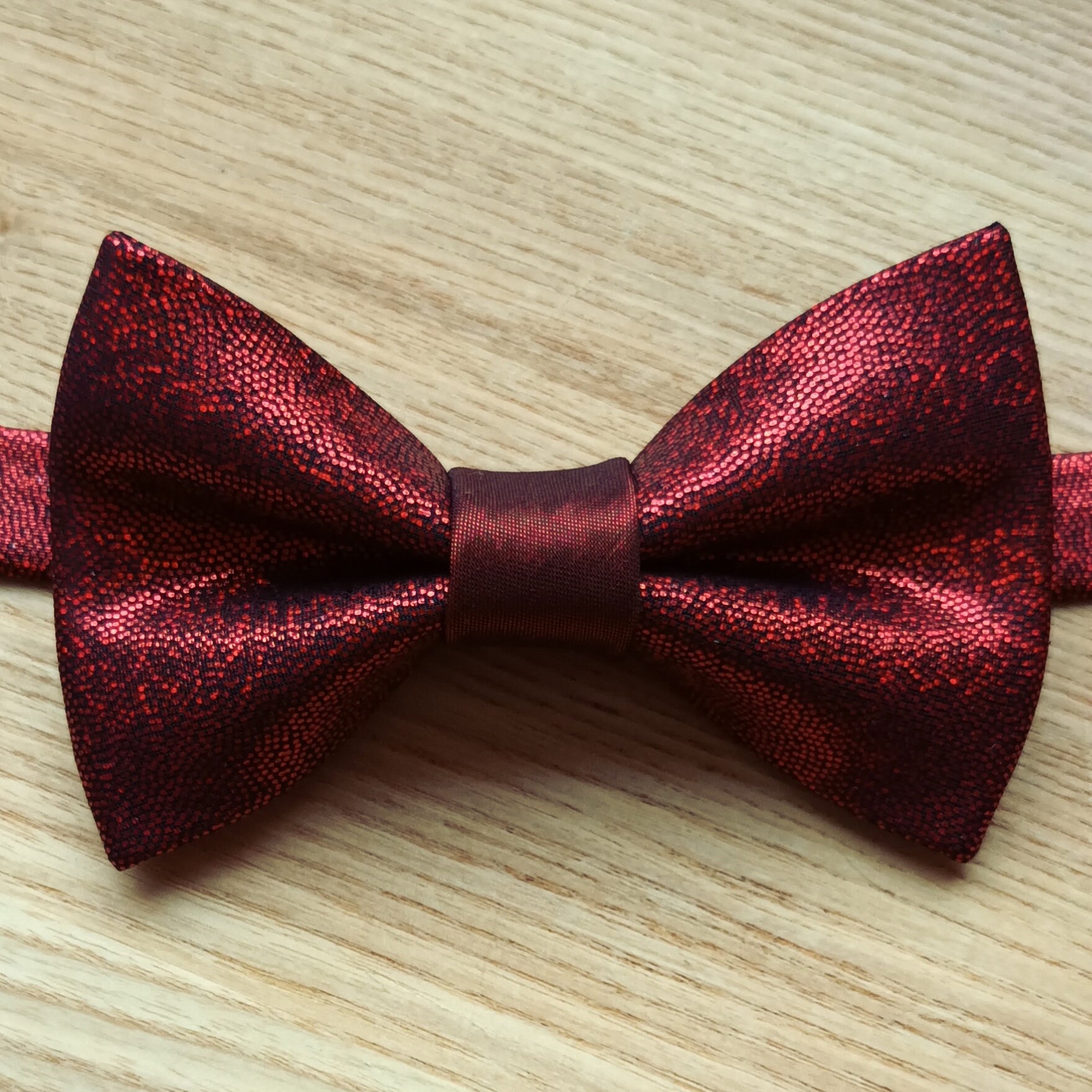 Rote Glitzer Hologramm Fliege Gebundene Polyester Fliege von Miccu