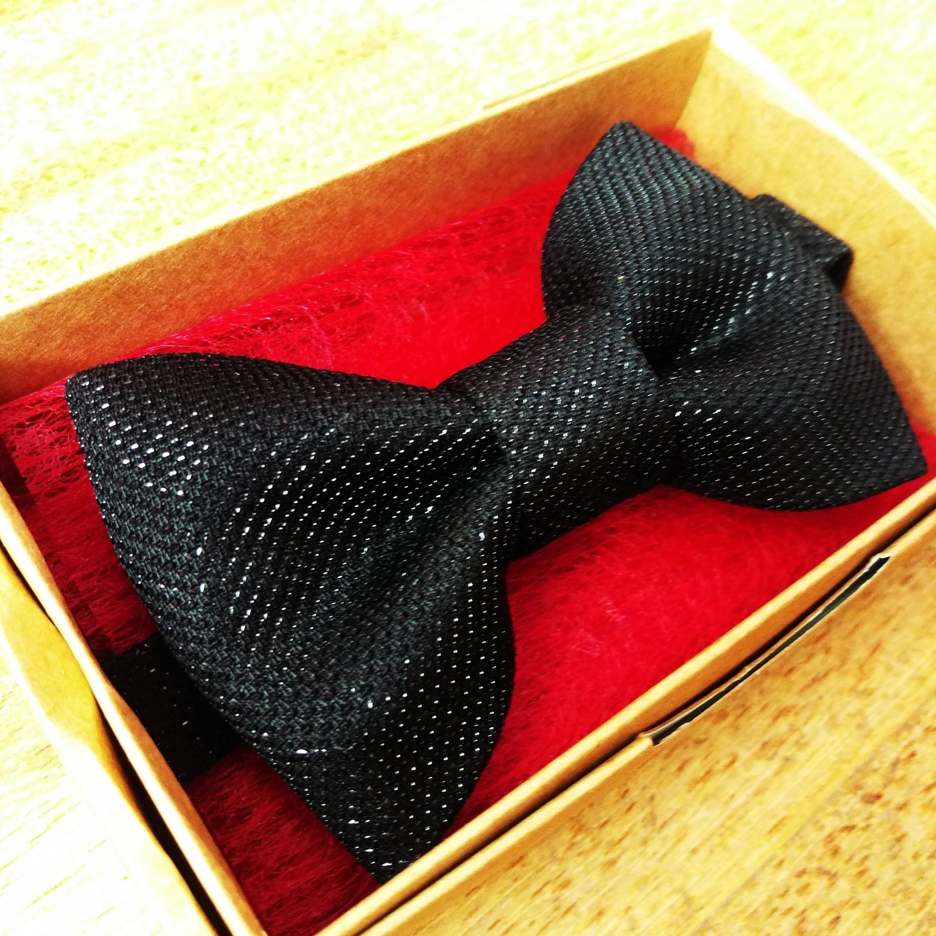 Schwarz Schimmernde Fliege/Herrenfliege Schlichte Herren Ausgefallene von Miccu