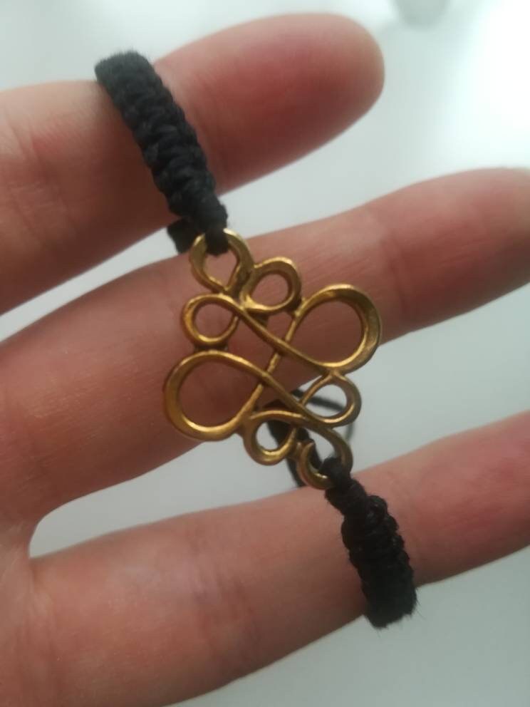 Geknüpftes Armband - Gold/Schwarz | xs-M Geknüpftes Armband - Gold/Schwarz | xs-M von MichMichTreasures