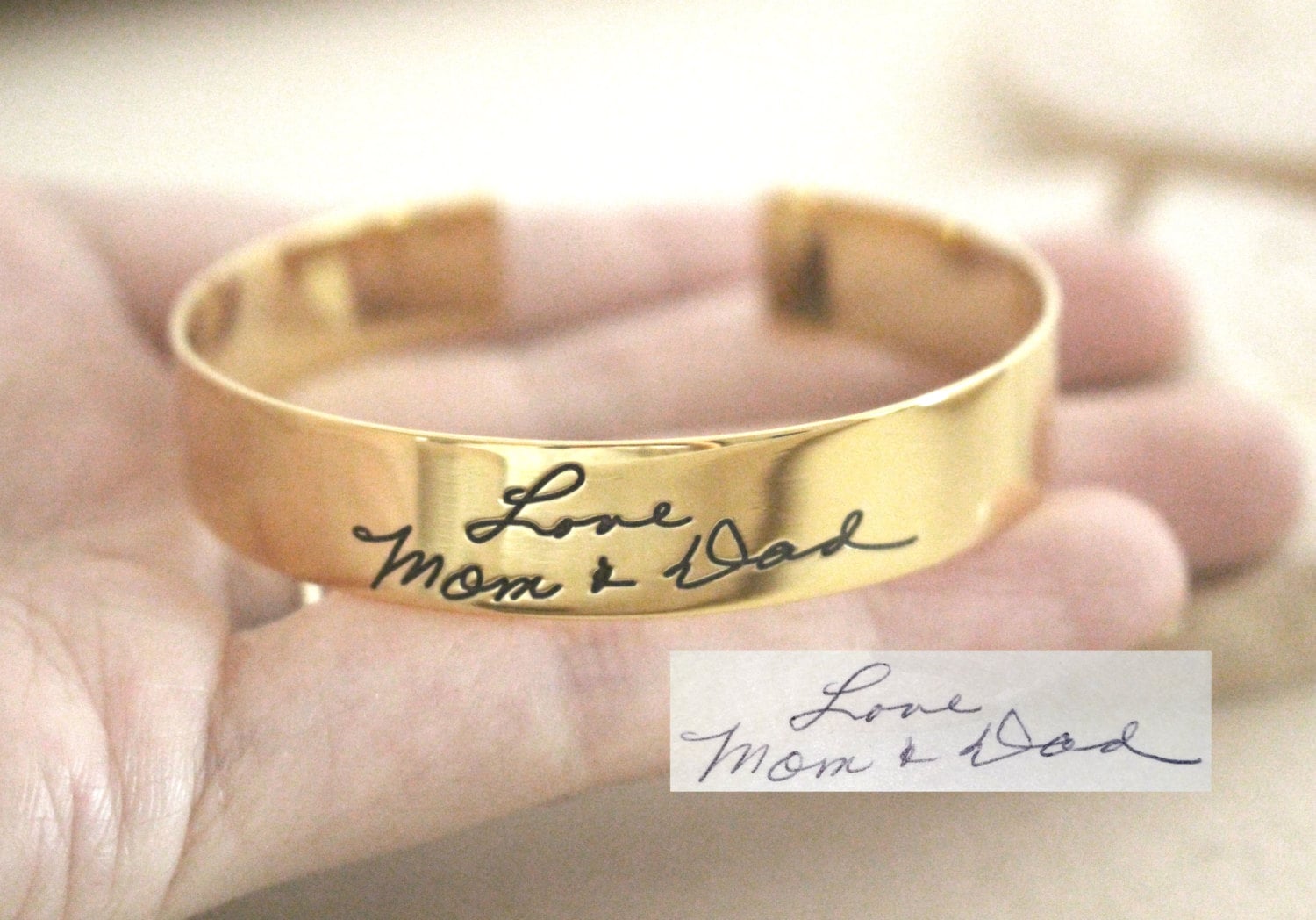 Echte Handschrift Manschette Armband - Name Personalisierte Armreif - Gedenk Skinny Band Offene Manschette - Mutter Geschenk Echte Handschrift Manschette Armband - Name Personalisierte Armreif - Gedenk Skinny Band Offene Manschette - Mutter Geschenk von MichPersonalized