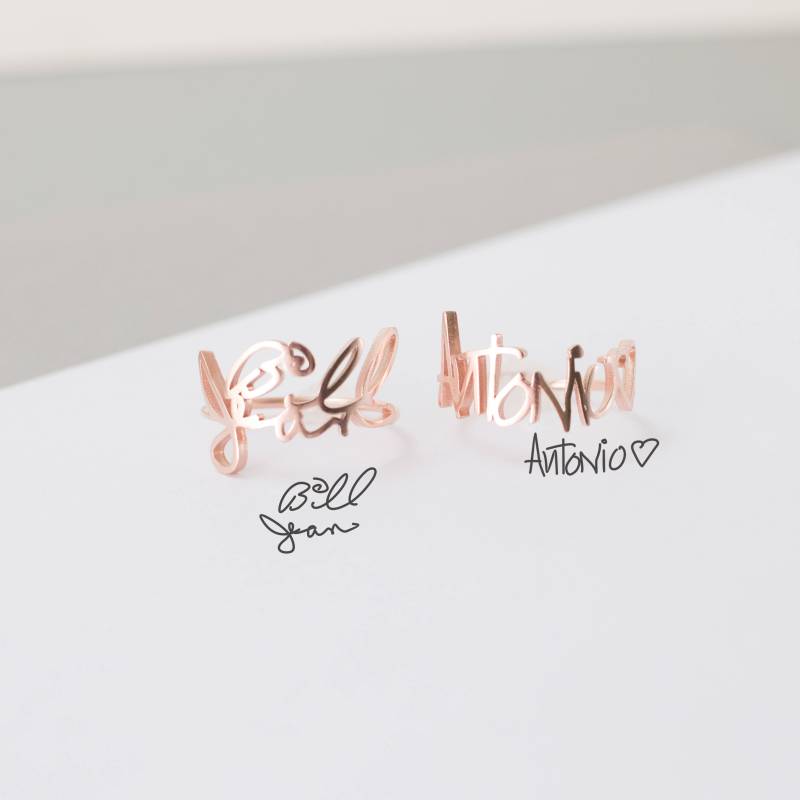 Echte Handschrift Ring - Zarter Brautjungfer Geschenk Mutter von MichPersonalized
