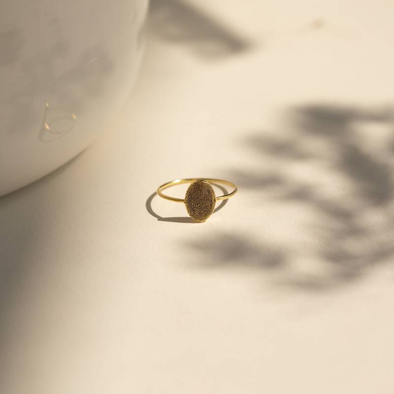 Oval Fingerabdruck Ring - Mutter Geschenk von MichPersonalized