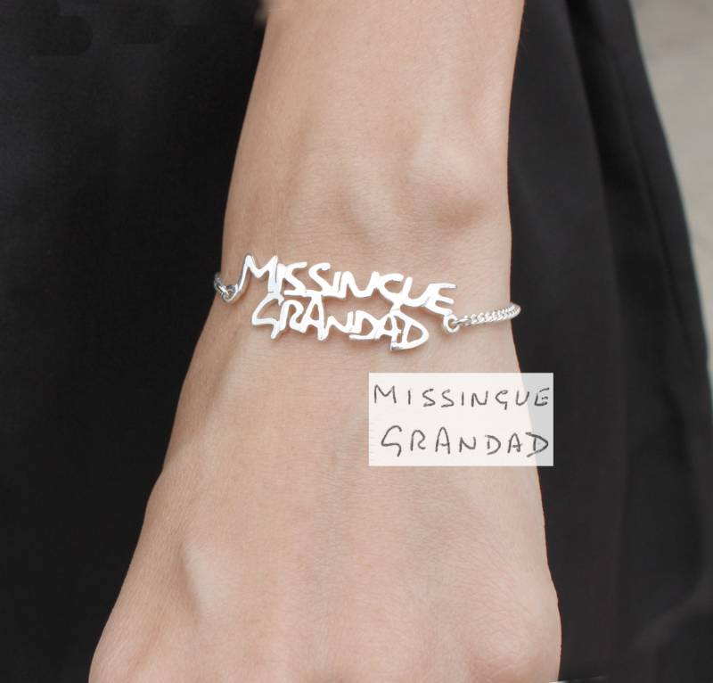 Signatur Armband - Handschrift Erinnerungs Personalisierter Schmuck Brautjungfer Geschenk Erinnerungsgeschenk Mutter Weihnachtsgeschenk von MichPersonalized