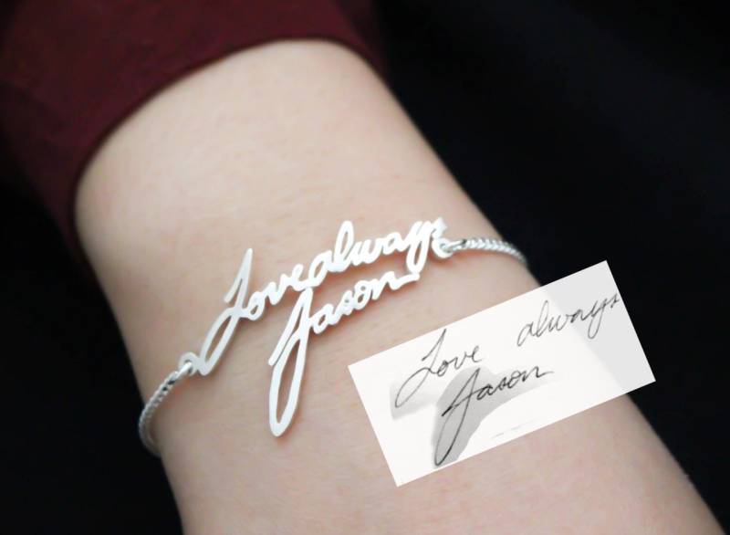 Signatur Armband - Handschrift Gedenkstätte Schmuck Brautjungfer Geschenk Mutter von MichPersonalized