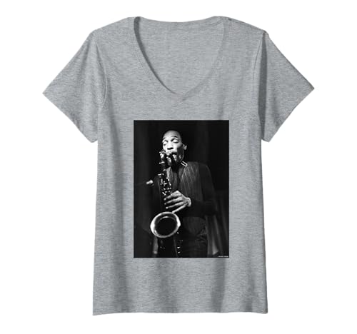 Damen Sam Rivers US Jazz Musician von Michael Grecco T-Shirt mit V-Ausschnitt von Michael Grecco Photography
