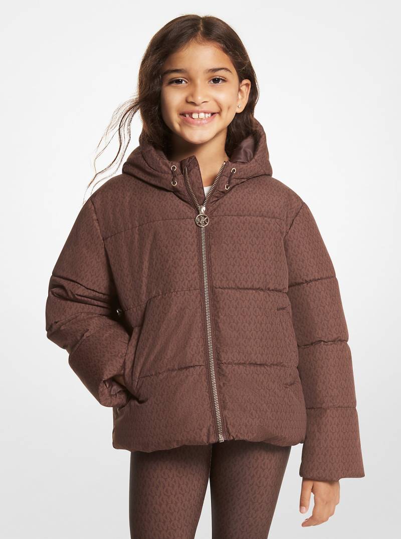MK Abgesteppte Daunenjacke Mit Logo - Braun - Michael Kors von Michael Kors Kids
