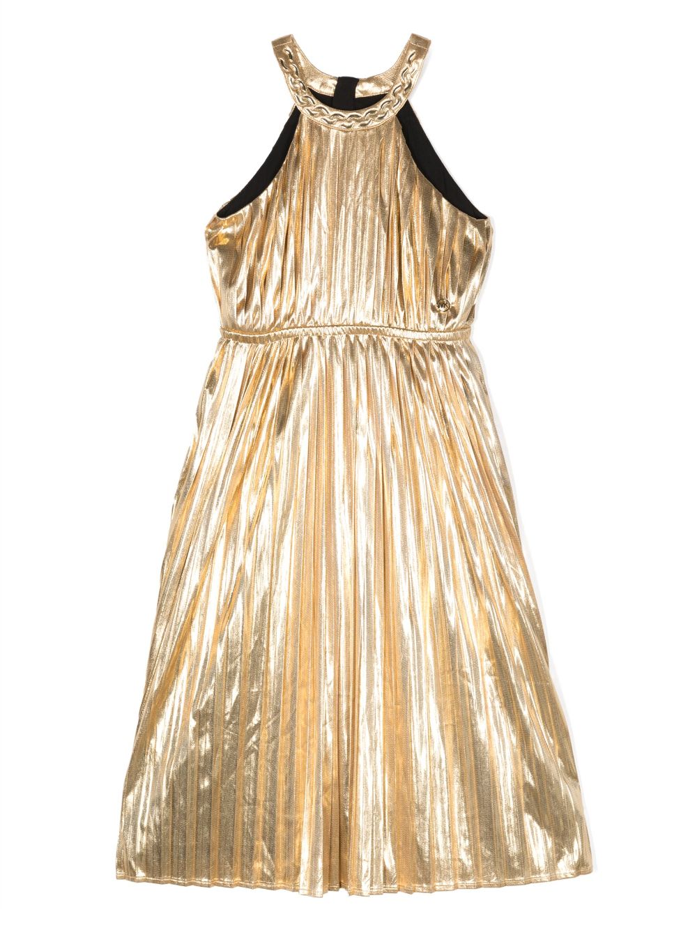 Michael Kors Kids Neckholder-Kleid im Metallic-Look - Gold von Michael Kors Kids