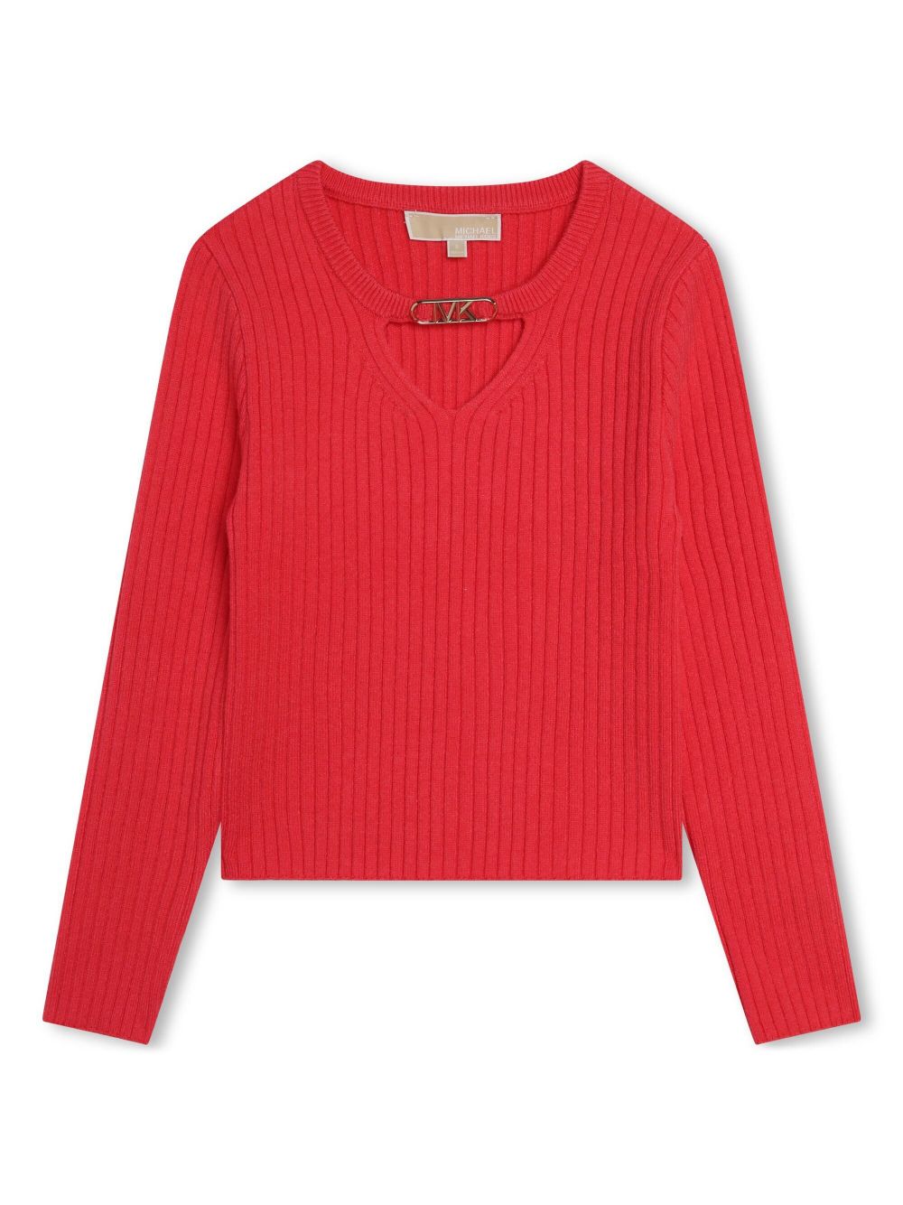 Michael Kors Kids Gerippter MK Empire Pullover - Rot von Michael Kors Kids