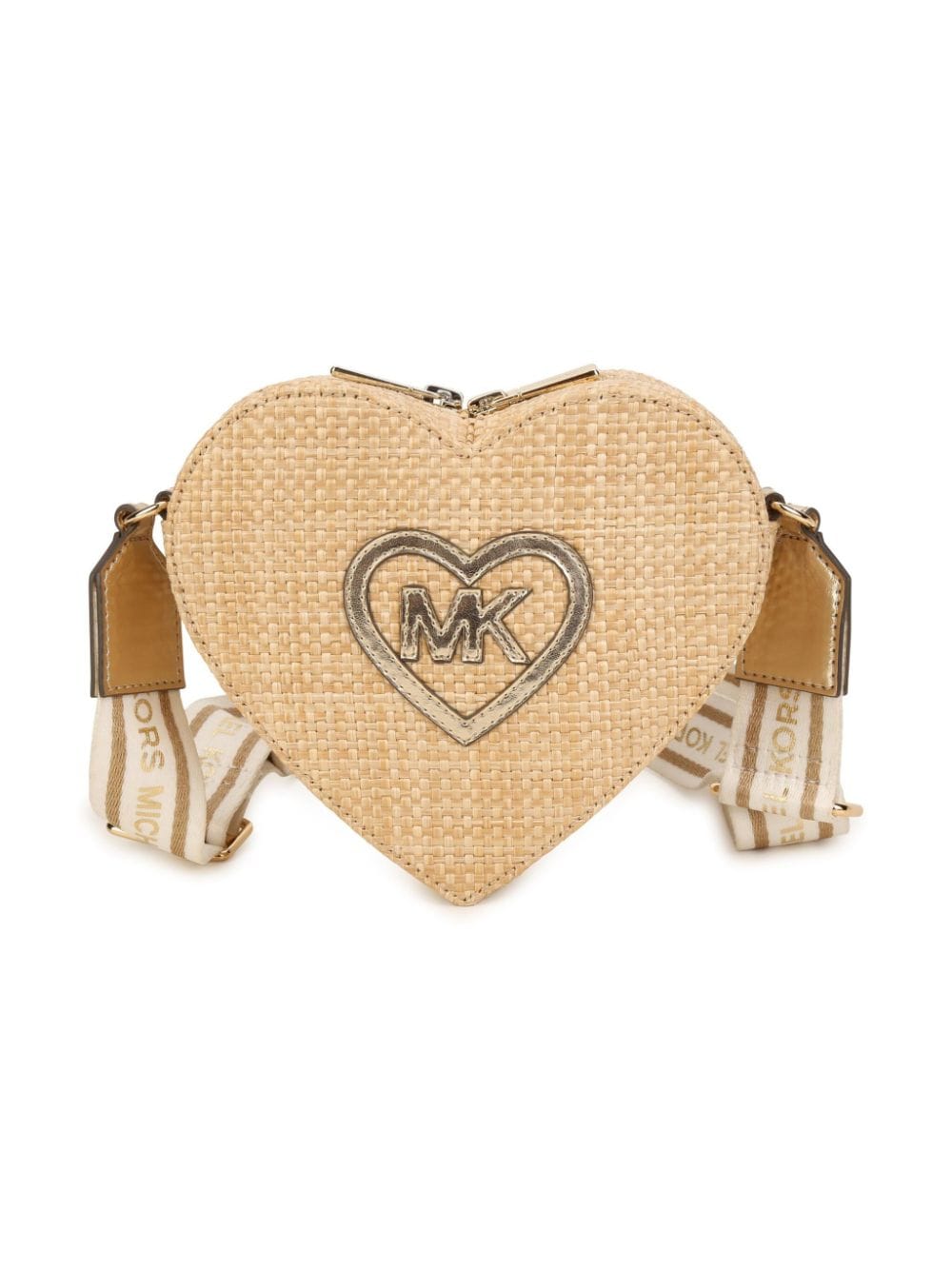 Michael Kors Kids Gewebte Schultertasche mit Logo-Patch - Nude von Michael Kors Kids