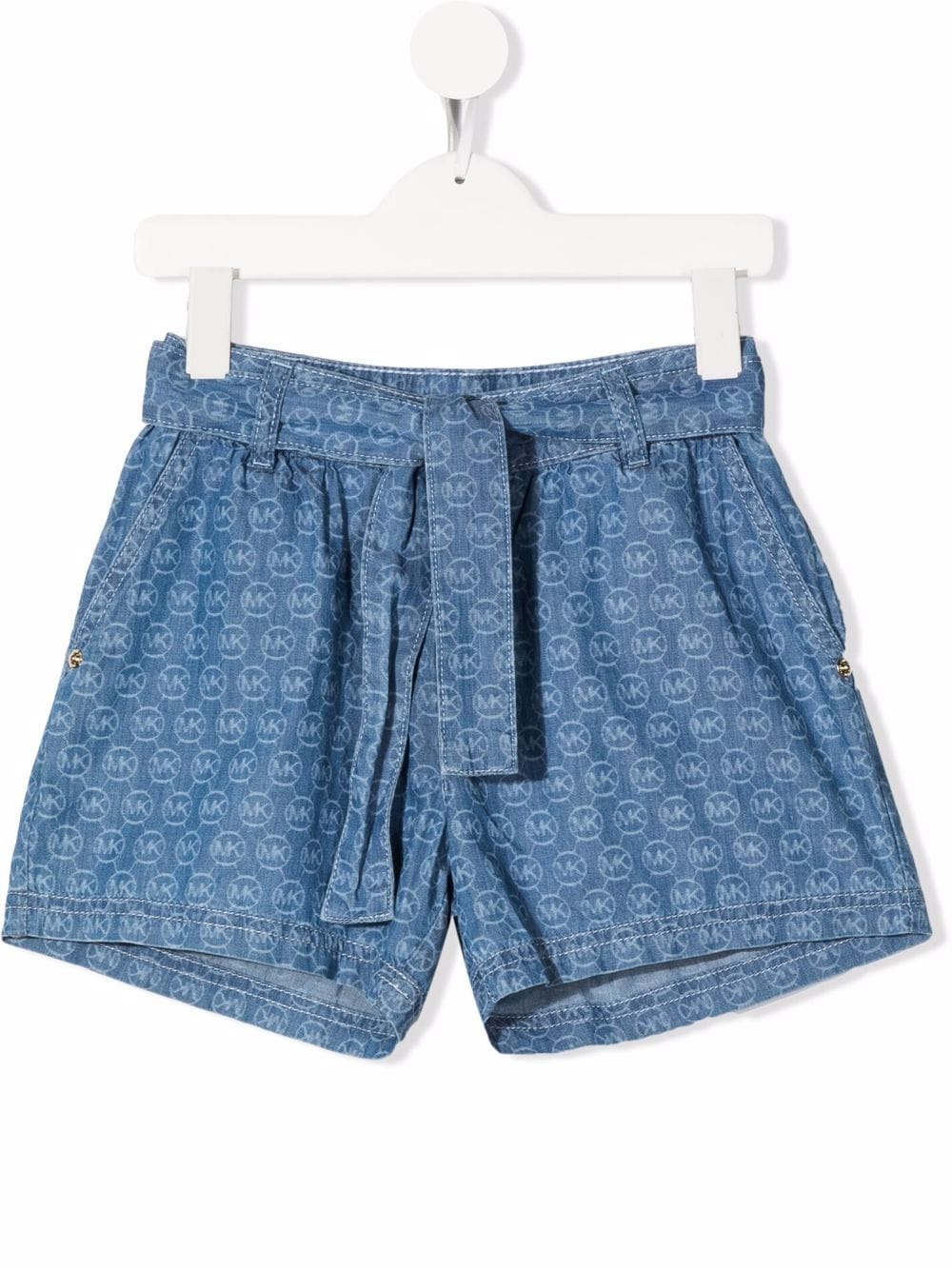 Michael Kors Kids Jeansshorts mit Monogramm-Print - Blau von Michael Kors Kids