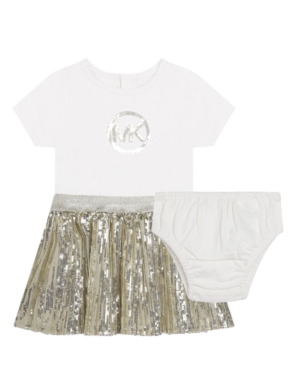 Michael Kors Kids Kleid mit Pailletten - Weiß von Michael Kors Kids