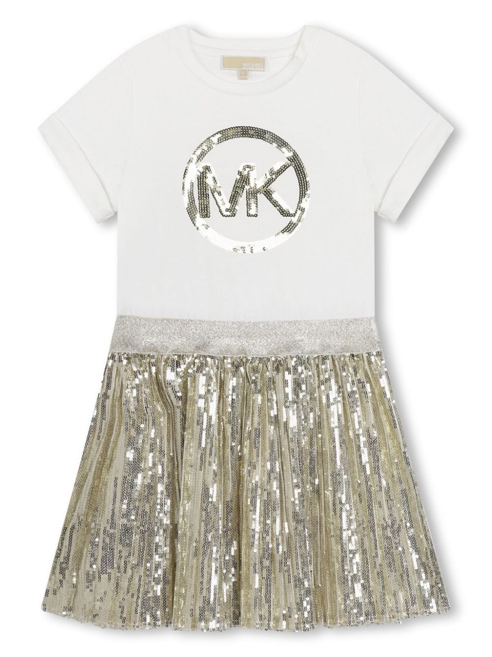 Michael Kors Kids Minikleid mit Pailletten - Weiß von Michael Kors Kids