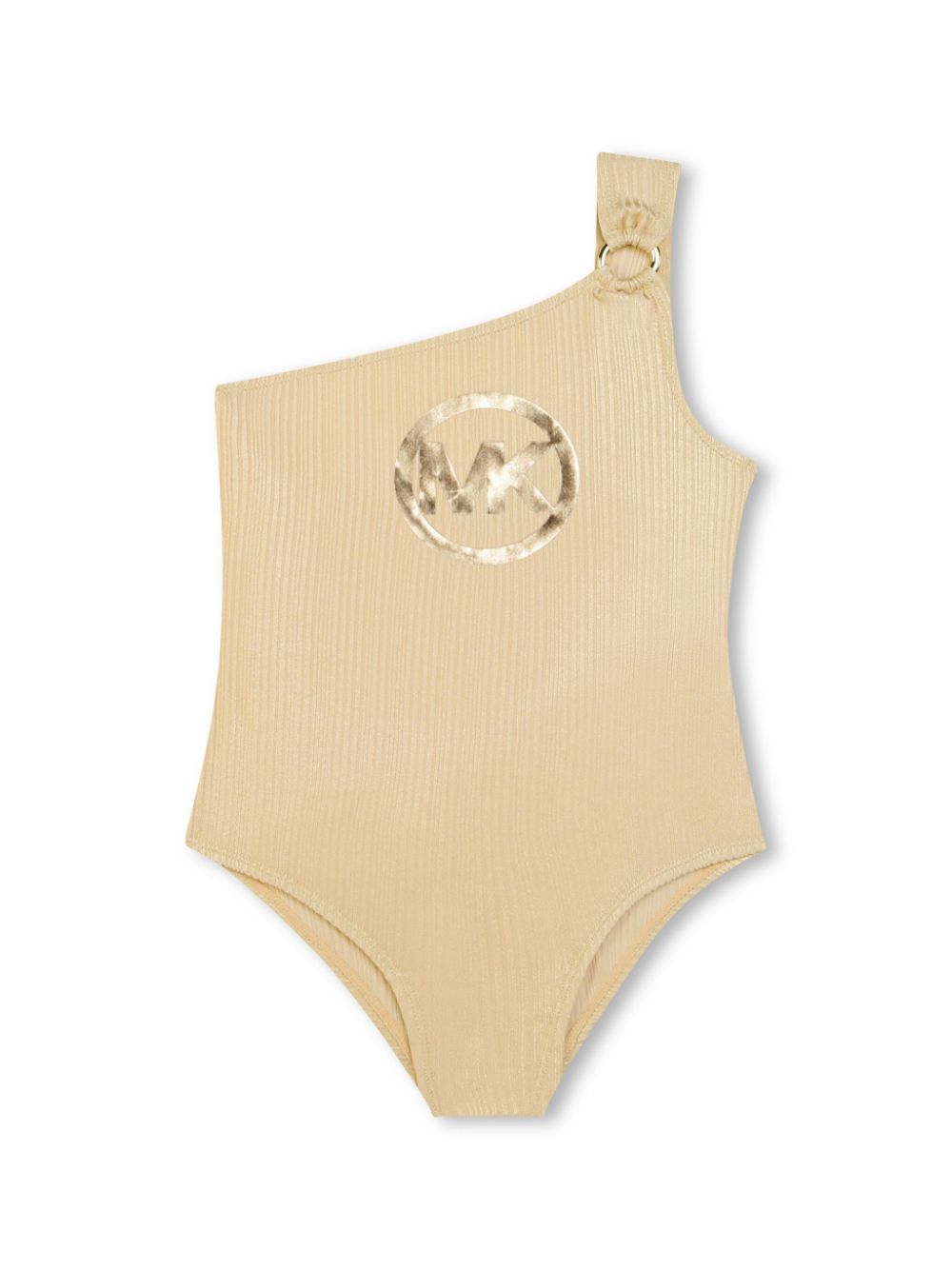 Michael Kors Kids One-Shoulder-Badeanzug mit Logo - Nude von Michael Kors Kids