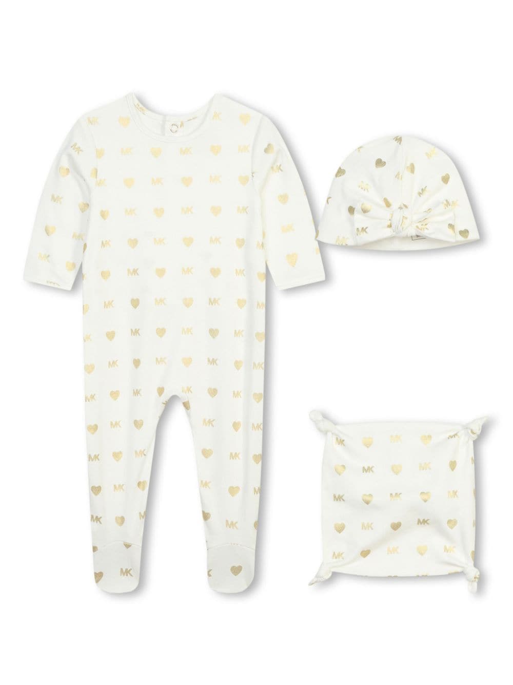 Michael Kors Kids Strampler-Set mit Monogramm-Print - Weiß von Michael Kors Kids