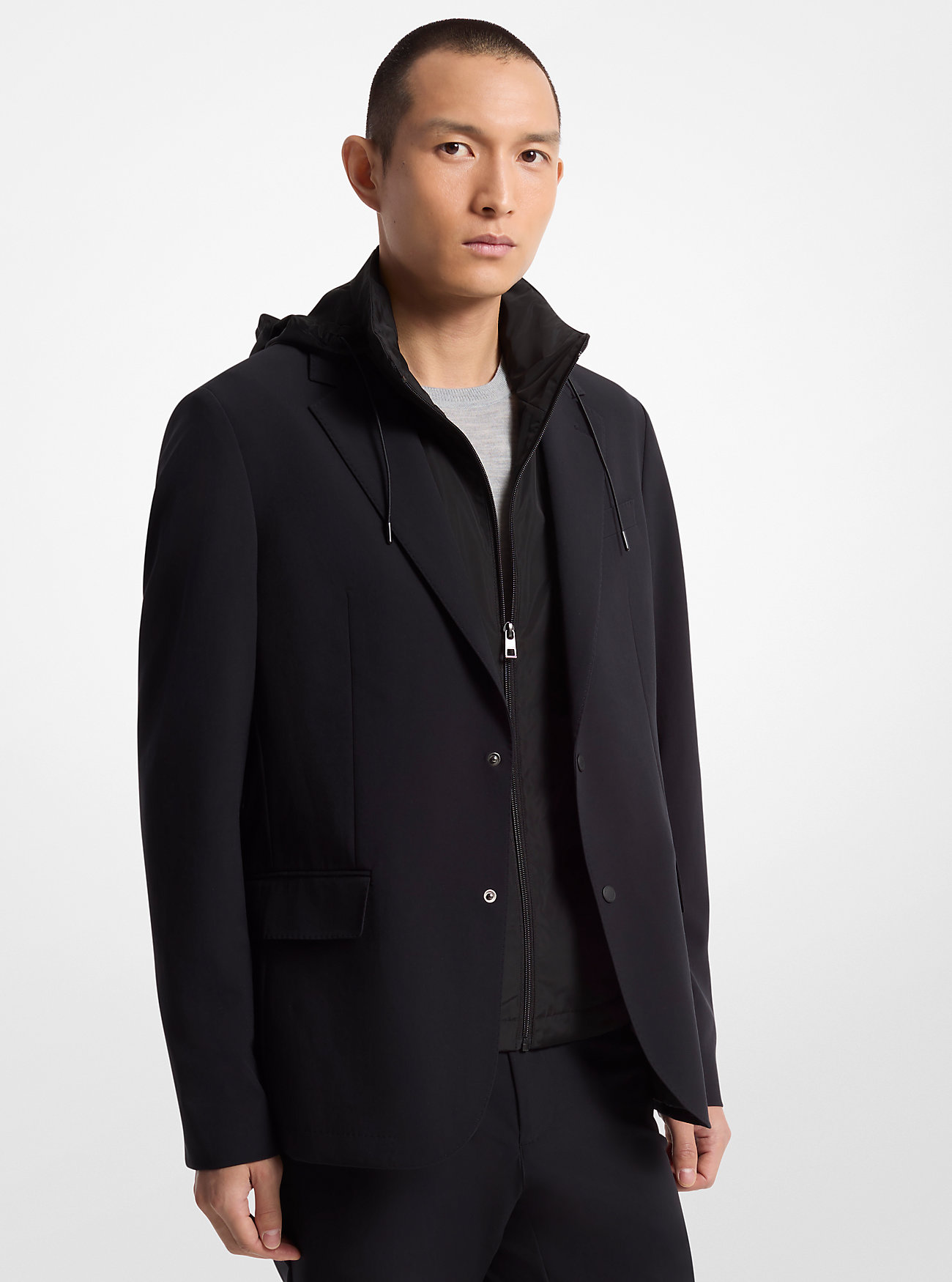 MK 2-In-1-Blazer Aus Materialmix - Schwarz - Michael Kors von Michael Kors Mens