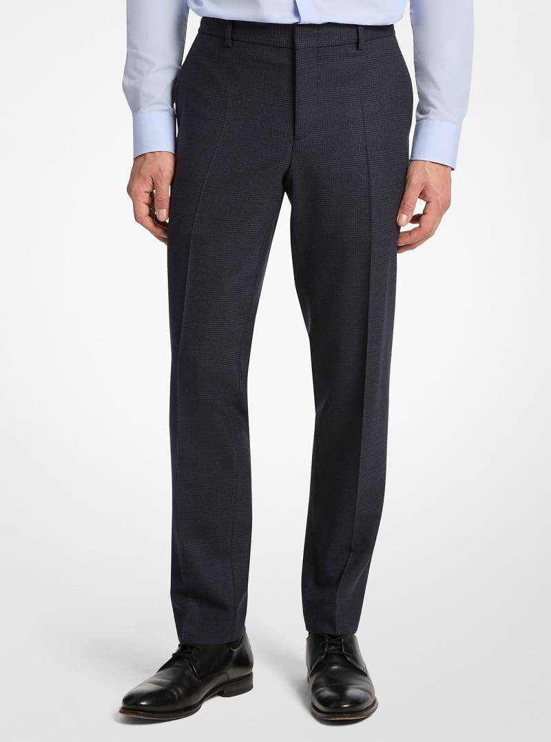 MK Anzughose Aus Wollmischung Mit Glencheck-Karomuster - Blau - Michael Kors MK Anzughose Aus Wollmischung Mit Glencheck-Karomuster - Blau - Michael Kors von Michael Kors Mens