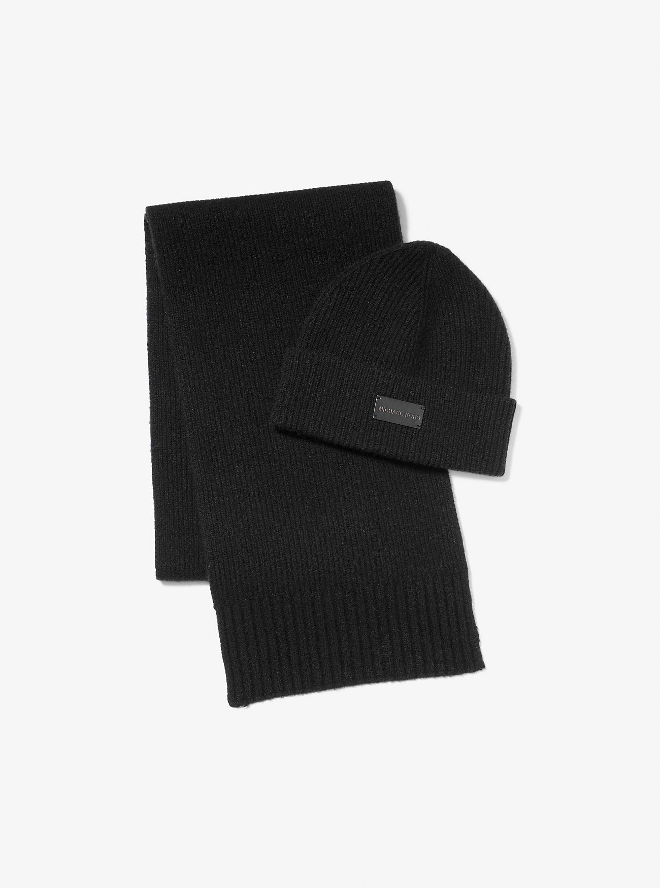 MK Beanie Und Schal Aus Wolle Im Set - Schwarz - Michael Kors von Michael Kors Mens