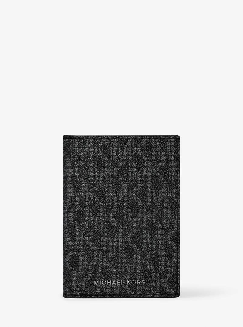 MK Bifold-Kartenetui Hudson Mit Signature-Logomuster - Schwarz - Michael Kors von Michael Kors Mens