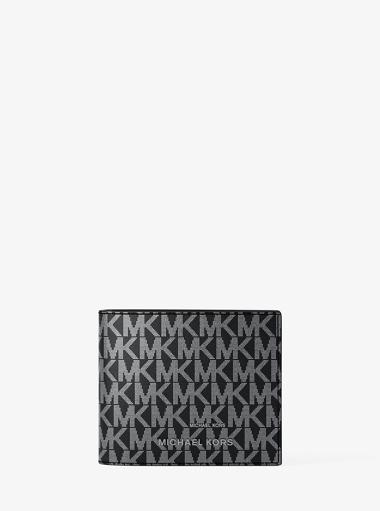 MK Brieftasche Hudson In Metallic-Optik Mit Signature-Logo Und Ausweishülle - Schwarz - Michael Kors von Michael Kors Mens