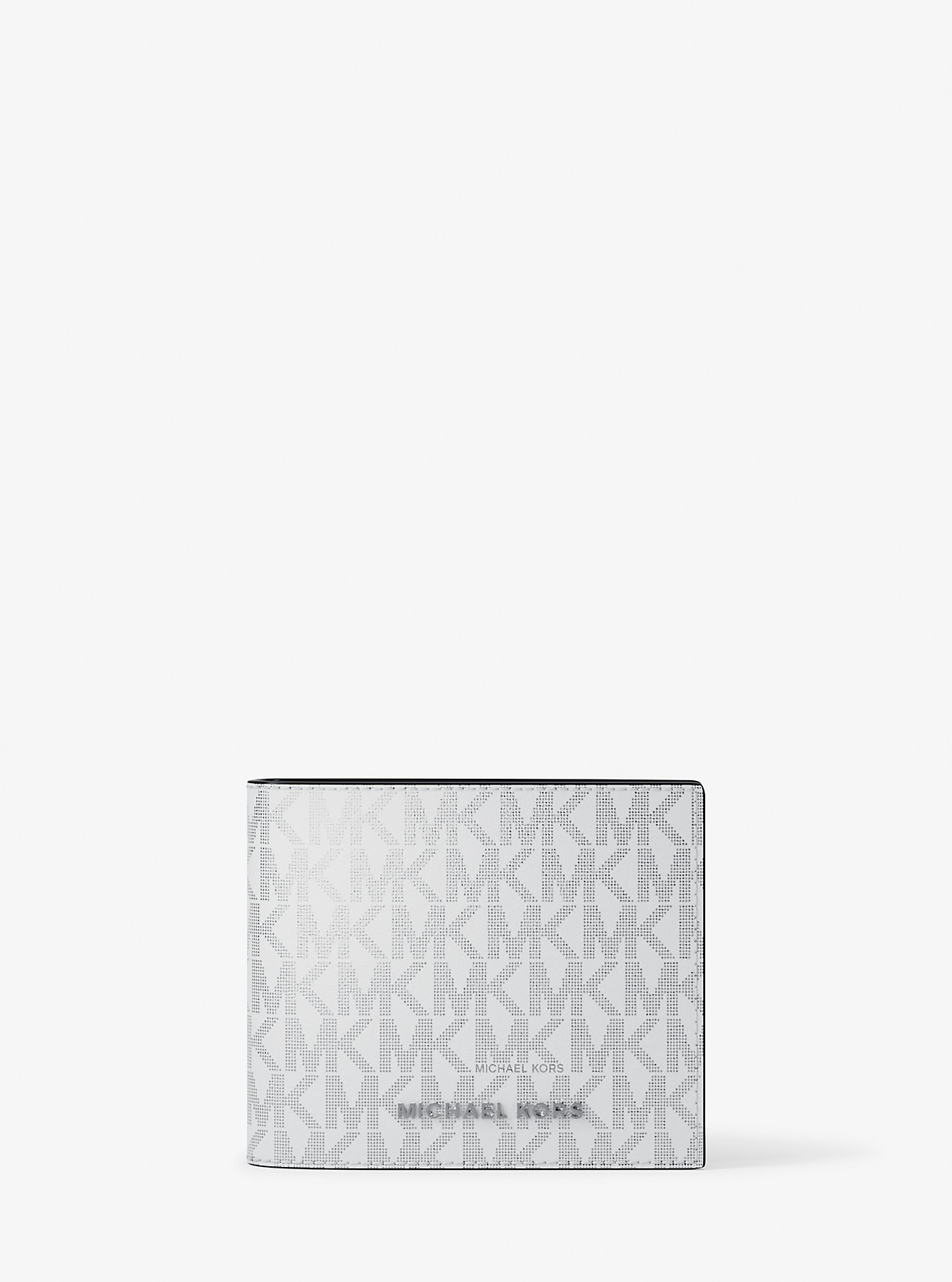 MK Brieftasche Hudson In Metallic-Optik Mit Signature-Logo Und Ausweishülle - Weiss - Michael Kors von Michael Kors Mens