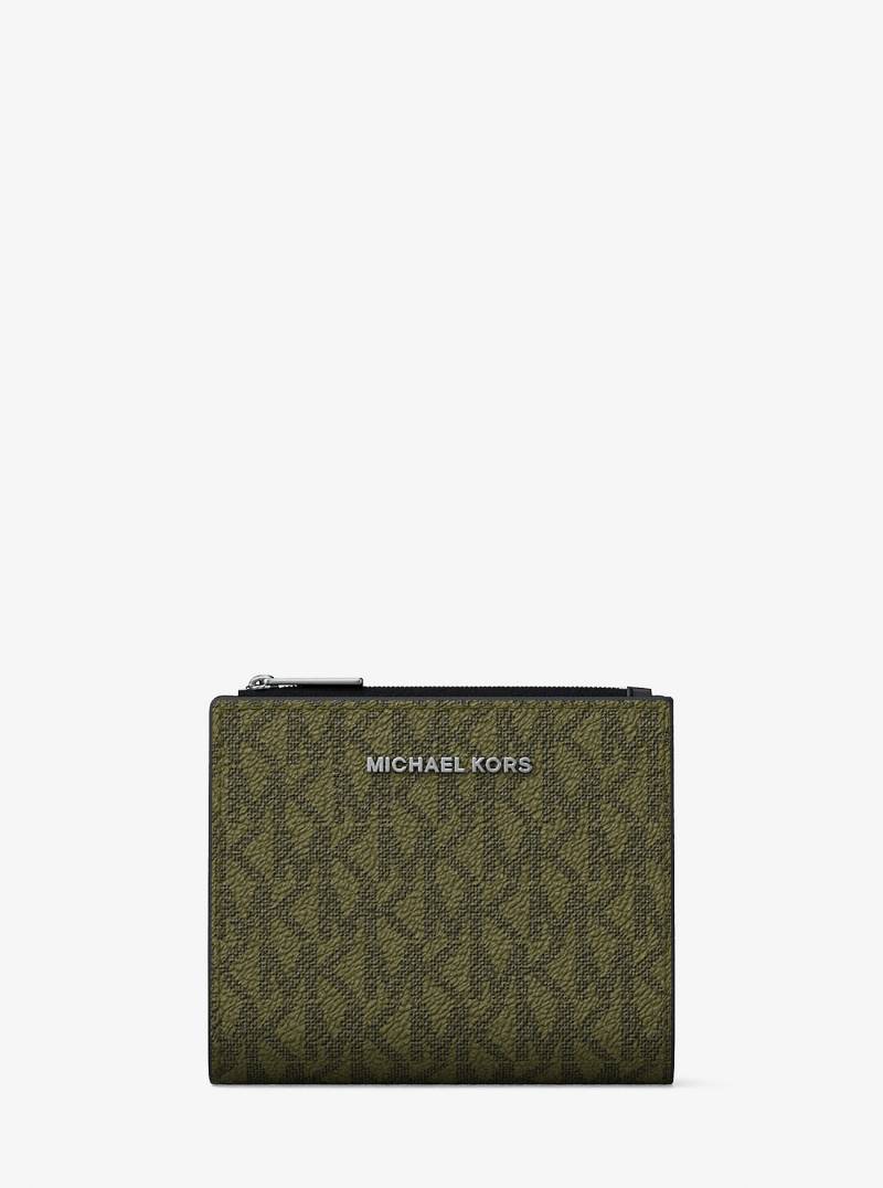 MK Brieftasche Hudson Mit Signature-Logomuster - Grün - Michael Kors MK Brieftasche Hudson Mit Signature-Logomuster - Grün - Michael Kors von Michael Kors Mens