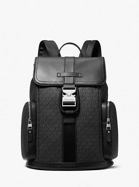 MK Cargo-Rucksack Hudson Aus Signature-Logostoff Und Leder - Schwarz - Michael Kors von Michael Kors Mens