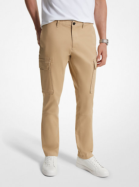 MK Cargohose Aus Biobaumwolle Mit Stretch-Anteil - Natur - Michael Kors von Michael Kors Mens