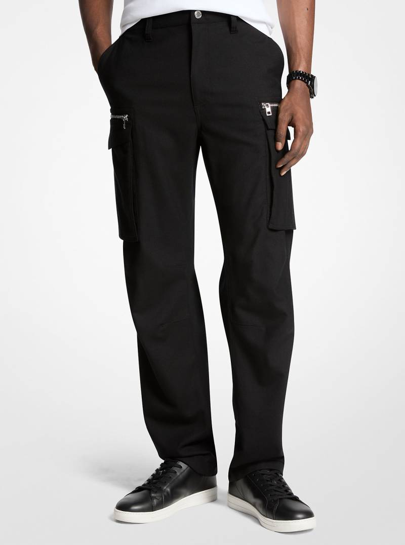 MK Cargohose Aus Stretch-Wolle - Schwarz - Michael Kors MK Cargohose Aus Stretch-Wolle - Schwarz - Michael Kors von Michael Kors Mens