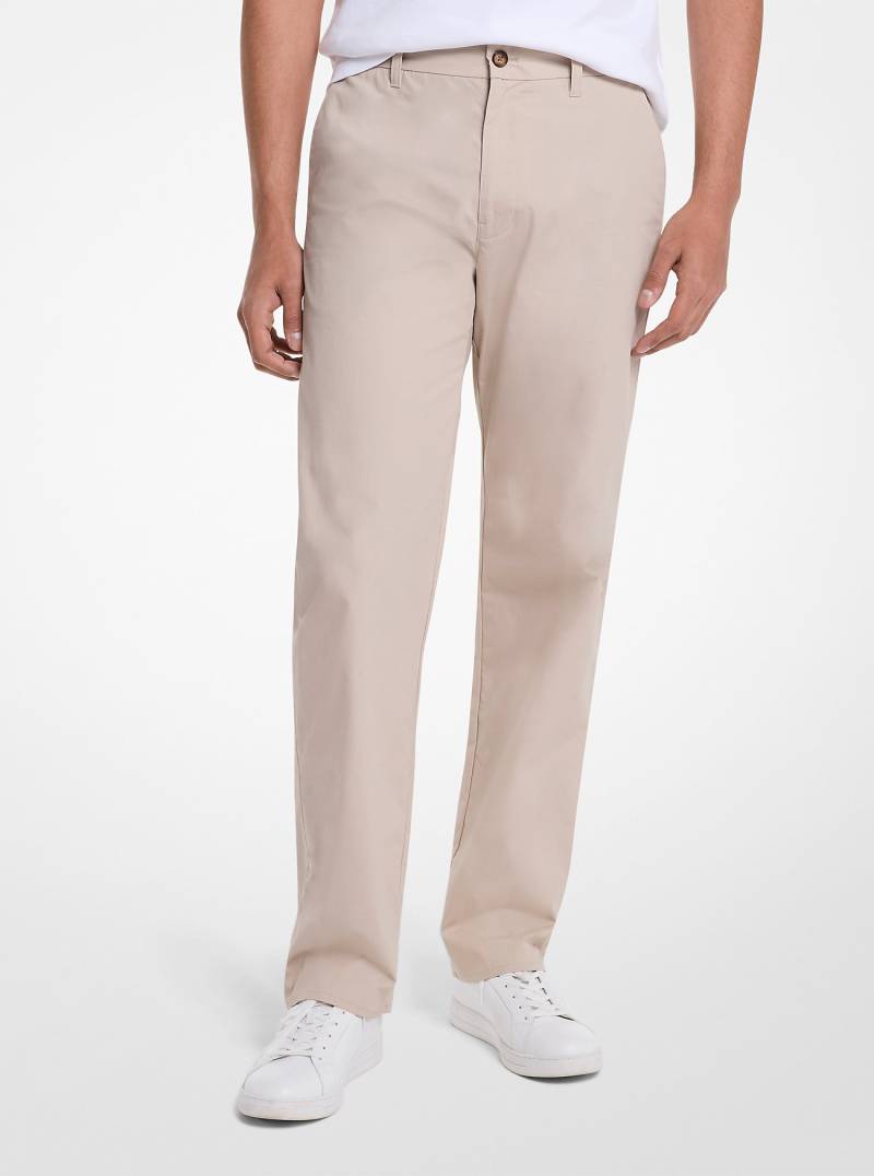 MK Chinohose Finn Aus Baumwolle Mit Geradem Bein - Natur - Michael Kors von Michael Kors Mens