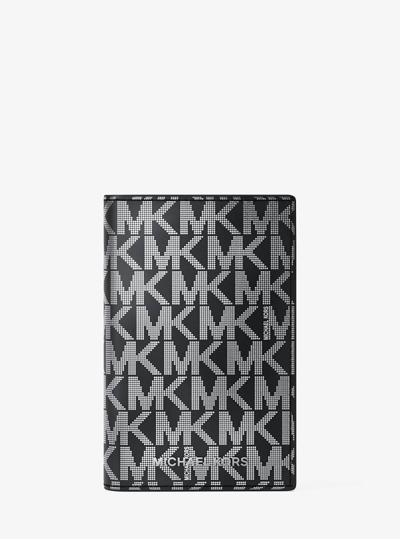 MK Faltbares Kartenetui Hudson Mit Signature-Logomuster In Metallic-Optik - Schwarz - Michael Kors von Michael Kors Mens