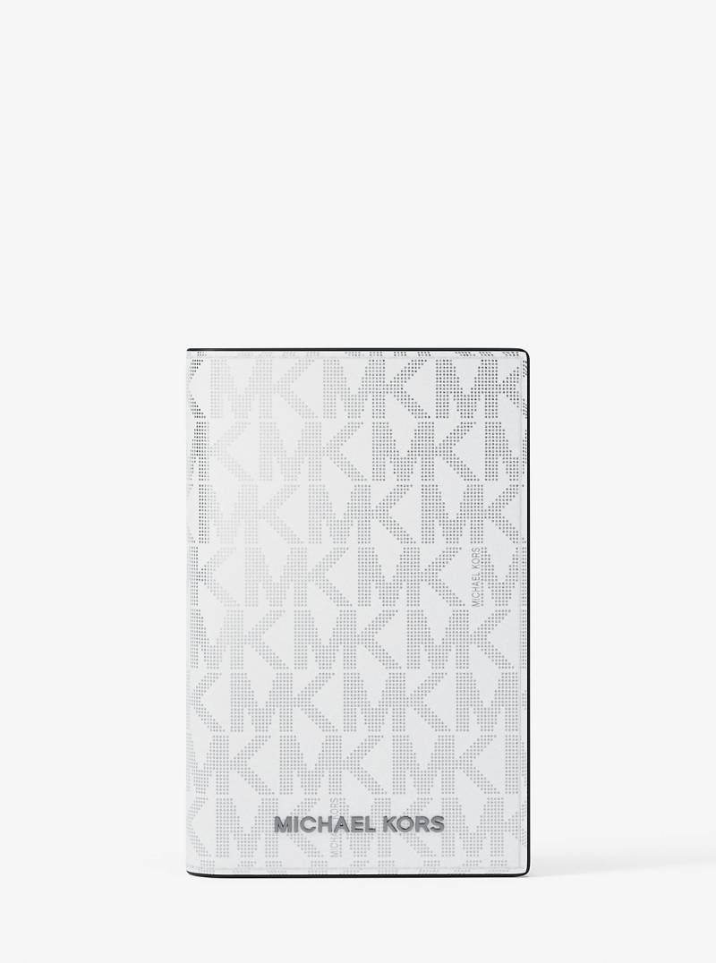 MK Faltbares Kartenetui Hudson Mit Signature-Logomuster In Metallic-Optik - Weiss - Michael Kors von Michael Kors Mens
