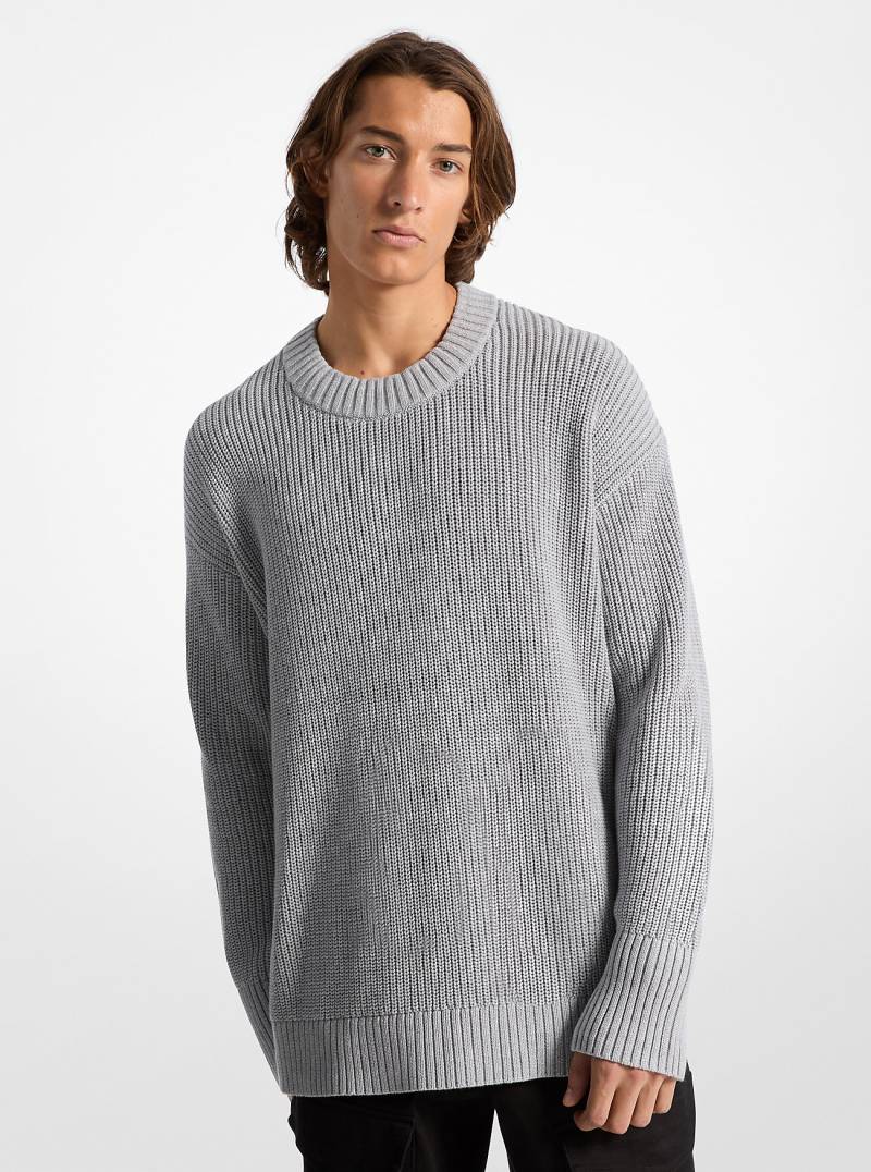 MK Gerippter Pullover Aus Baumwolle - Braun - Michael Kors von Michael Kors Mens