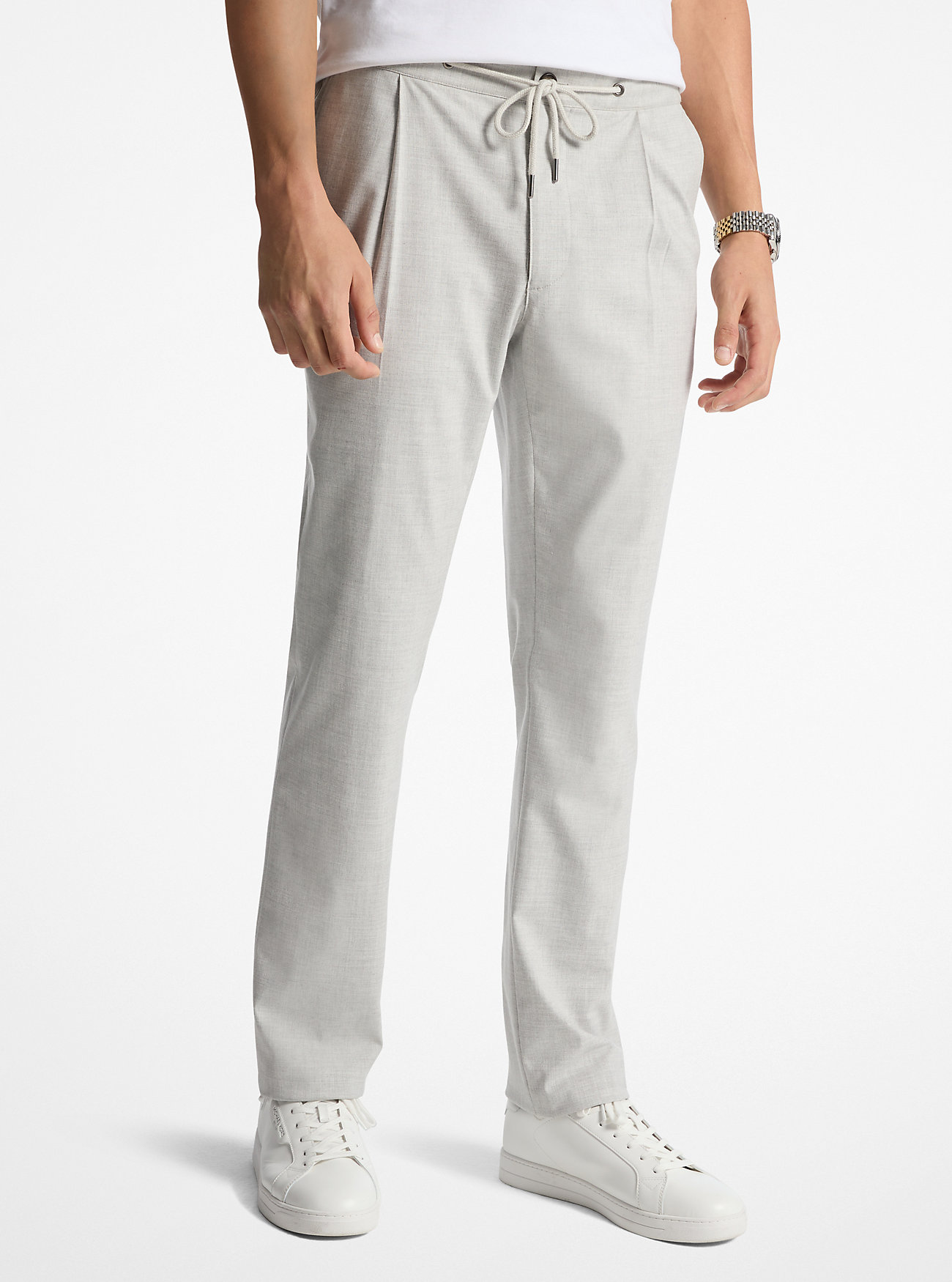 MK Gewebte Hose Mit Kordelzug - Grau - Michael Kors von Michael Kors Mens