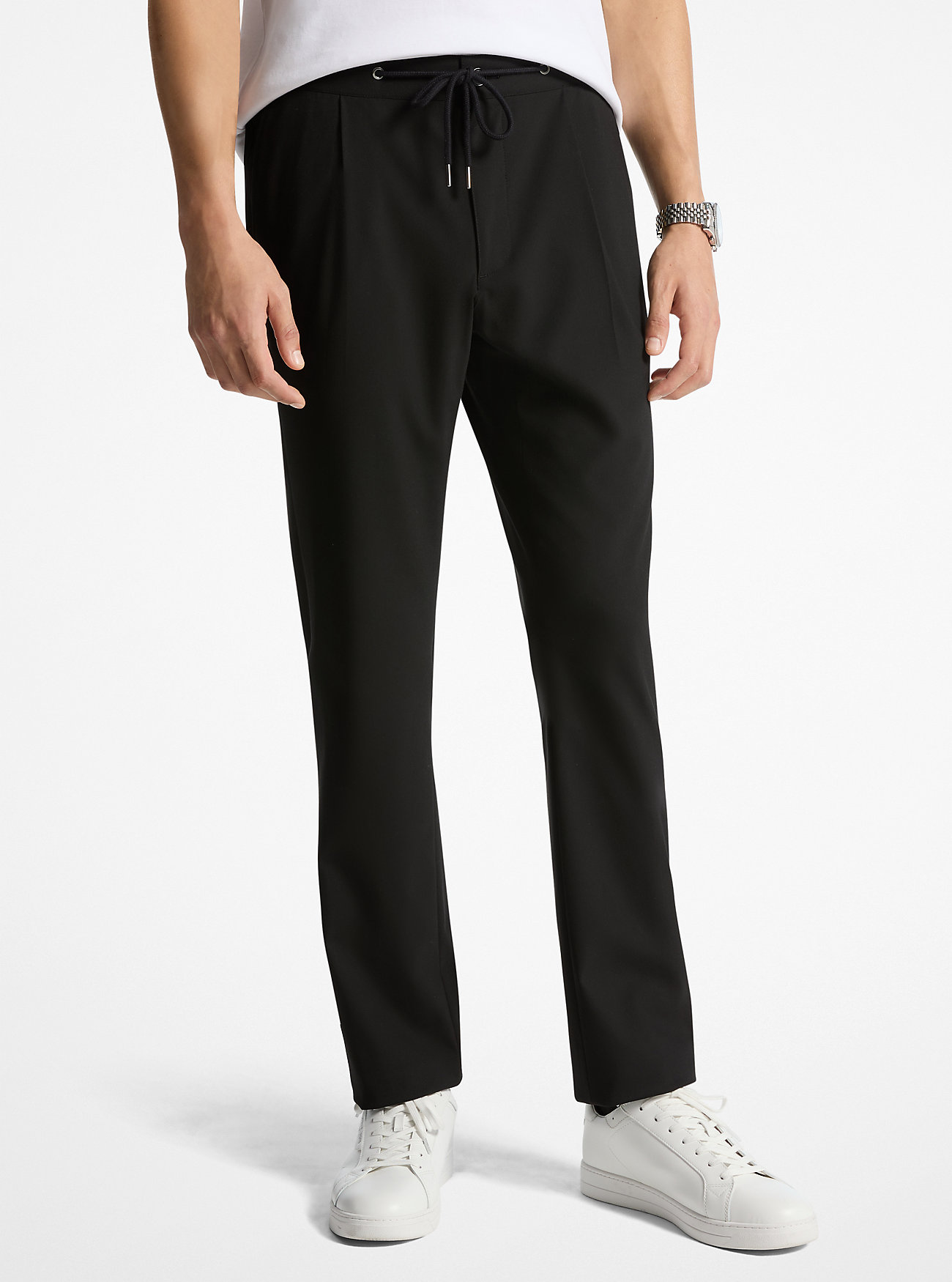 MK Gewebte Hose Mit Kordelzug - Schwarz - Michael Kors von Michael Kors Mens