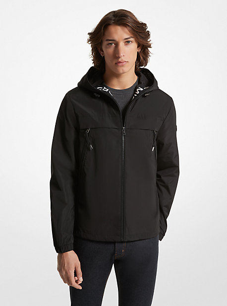 MK Gewebter Windbreaker Mit Logostreifen - Schwarz - Michael Kors von Michael Kors Mens