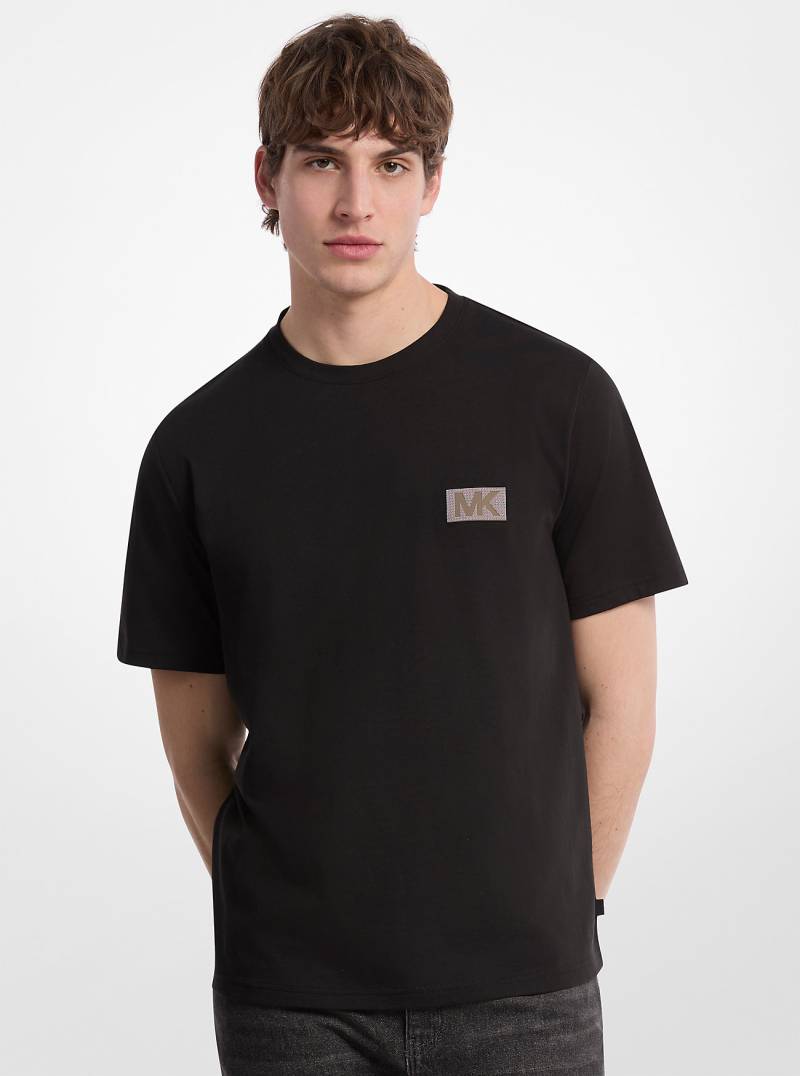 MK Grafik-T-Shirt Aus Baumwolle Mit Logo - Schwarz - Michael Kors von Michael Kors Mens