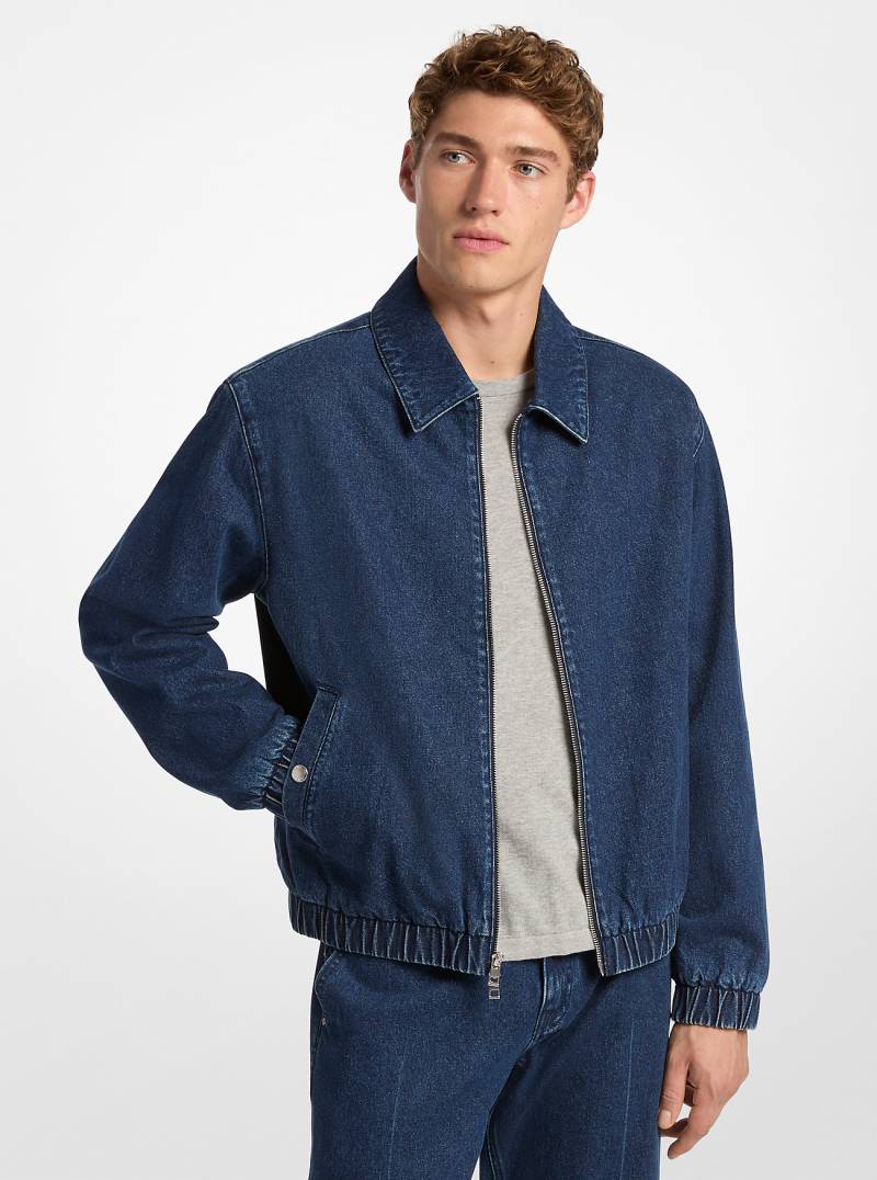 MK Hemdjacke Aus Stretch-Denim - Blau - Michael Kors von Michael Kors Mens