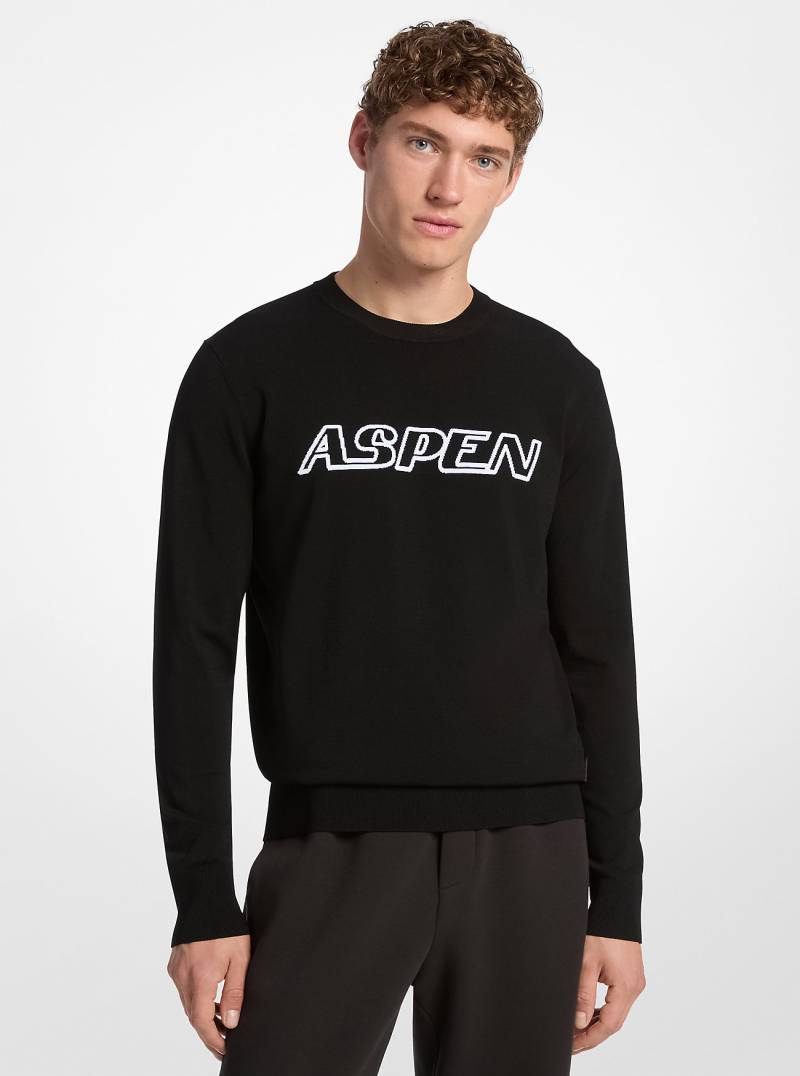 MK Intarsienpullover Aspen - Schwarz - Michael Kors von Michael Kors Mens