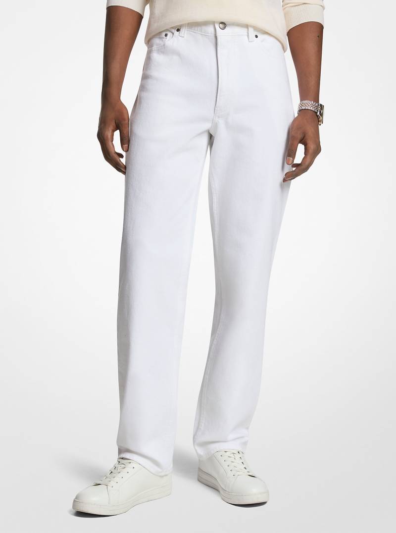 MK Jeans Finn Aus Stretch-Denim Mit Geradem Bein - Weiss - Michael Kors von Michael Kors Mens