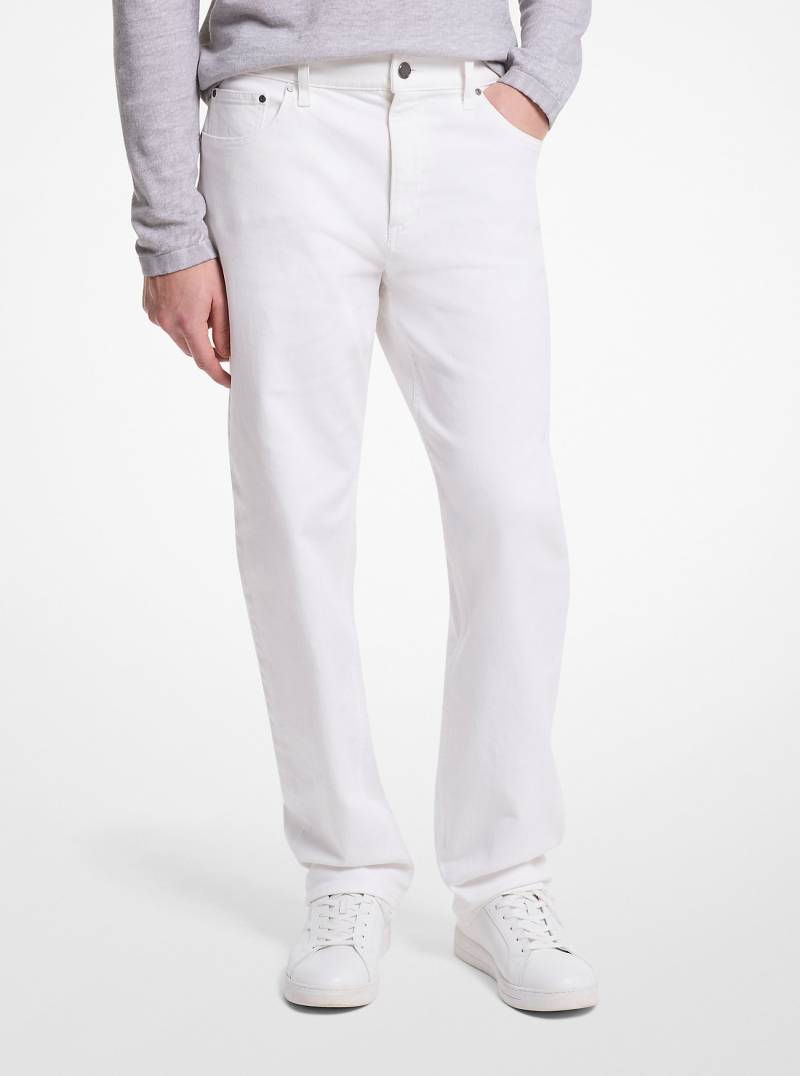 MK Jeans Finn Aus Stretch-Denim Mit Geradem Bein - Weiss - Michael Kors von Michael Kors Mens