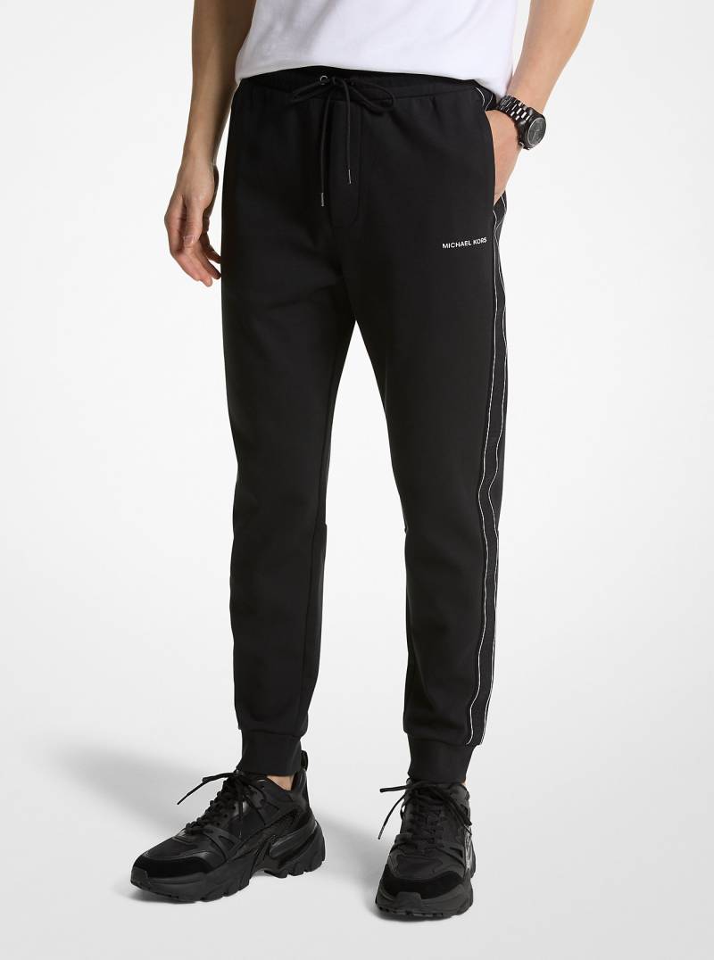 MK Jogginghose Aus Baumwollmischgewebe Mit Logostreifen - Schwarz - Michael Kors von Michael Kors Mens