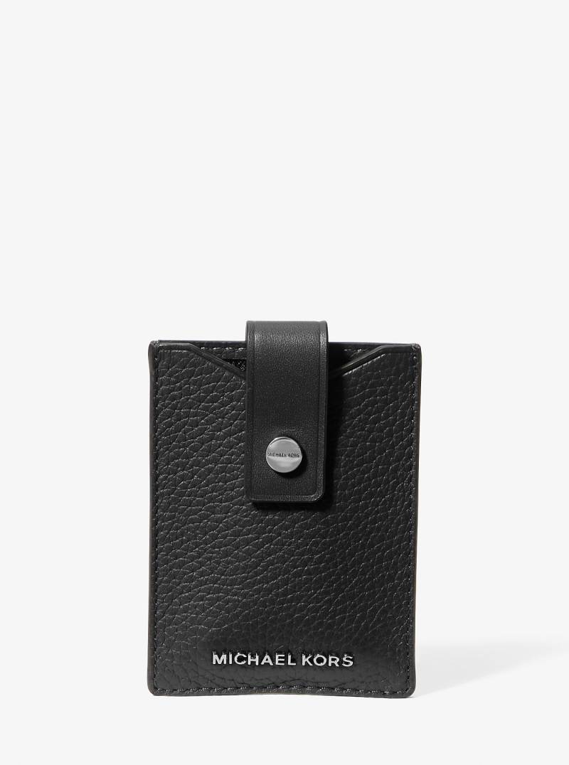 MK Kartenetui Hudson Aus Gekrispeltem Leder Mit Druckknopf - Schwarz - Michael Kors von Michael Kors Mens