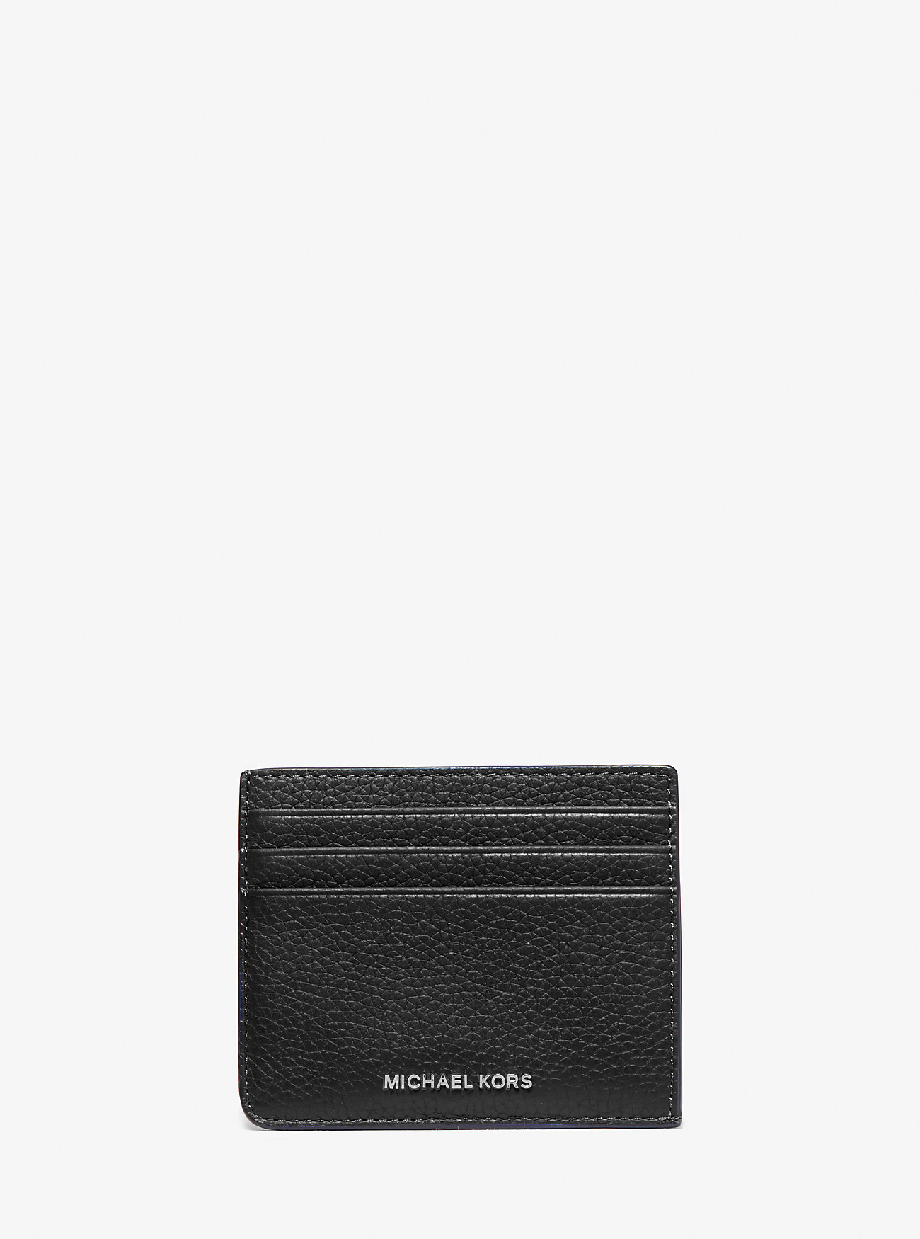 MK Kartenetui Hudson Aus Gekrispeltem Leder - Schwarz - Michael Kors von Michael Kors Mens