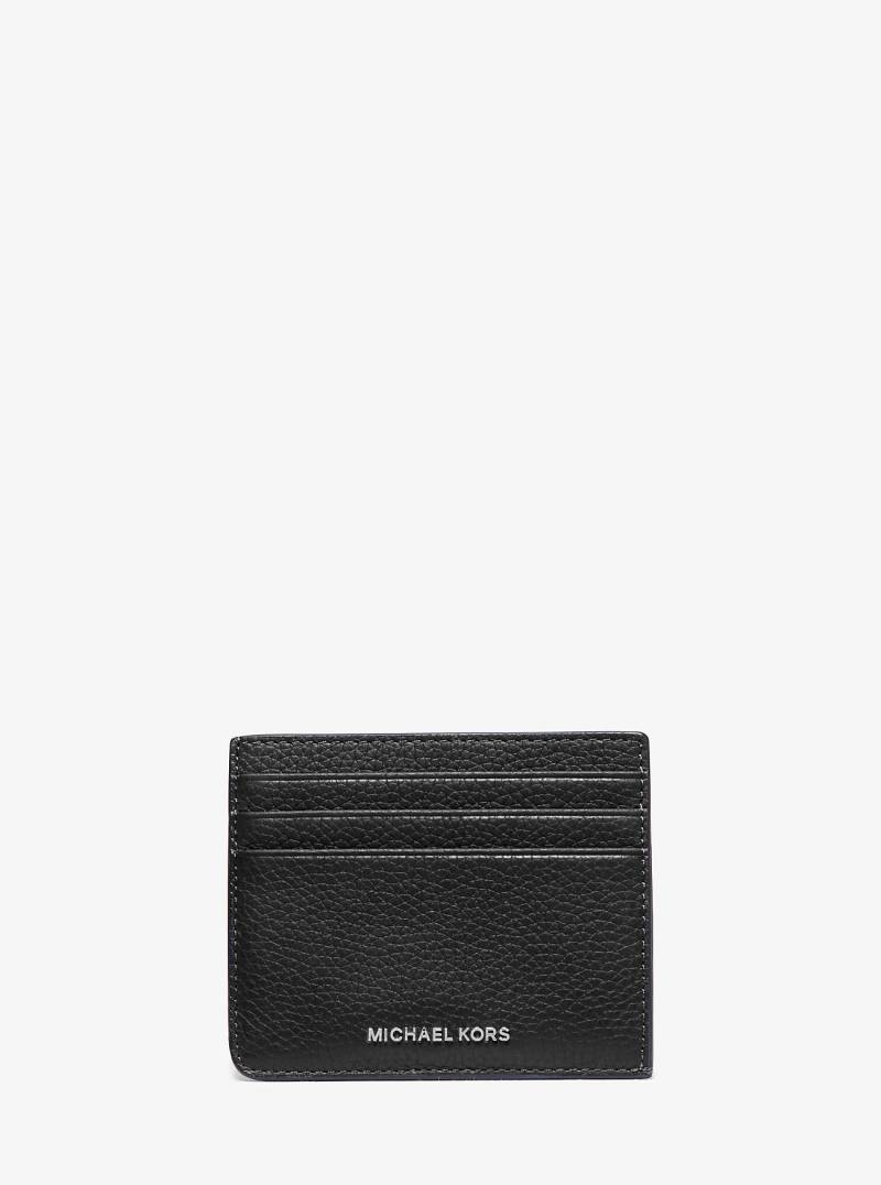 MK Kartenetui Hudson Aus Gekrispeltem Leder - Schwarz - Michael Kors von Michael Kors Mens