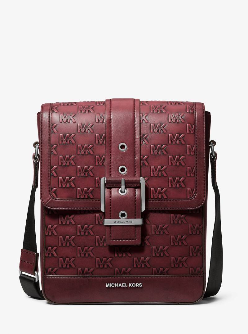 MK Messenger-Tasche Colby Aus Poliertem Leder Mit Logoprägung - Rot - Michael Kors von Michael Kors Mens