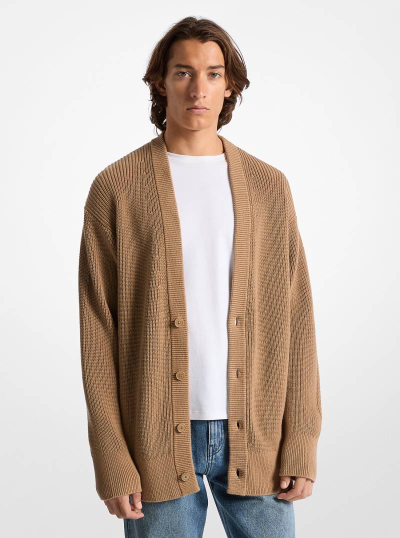 MK Oversize-Strickjacke Aus Baumwolle - Braun - Michael Kors von Michael Kors Mens