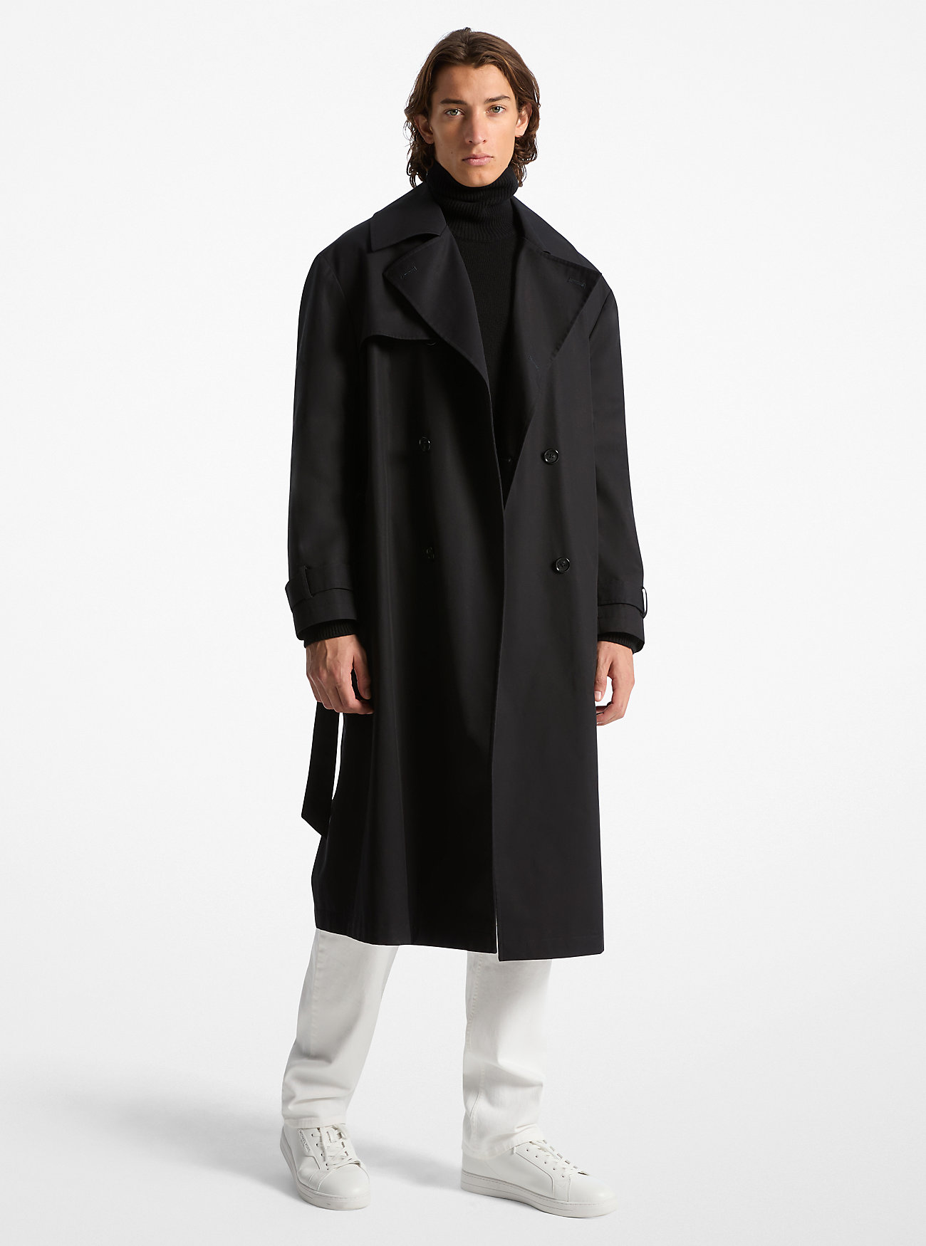 MK Oversize-Trenchcoat Aus Baumwolle - Schwarz - Michael Kors von Michael Kors Mens