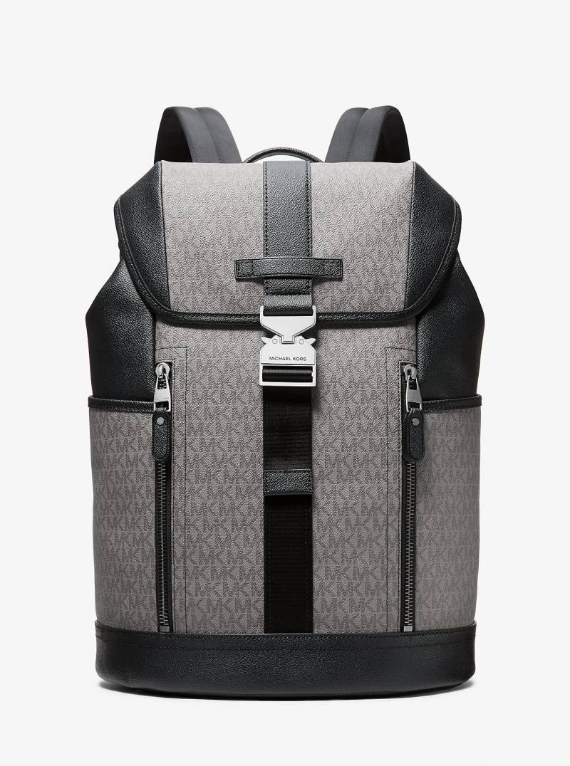 MK Pilotenrucksack Hudson Mit Signature-Logomuster - Grau - Michael Kors von Michael Kors Mens