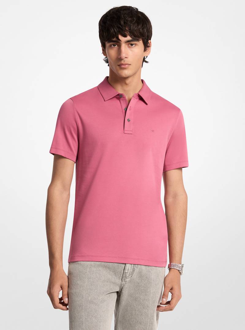 MK Poloshirt Aus Baumwolle Mit Logostickerei - Rosa - Michael Kors von Michael Kors Mens