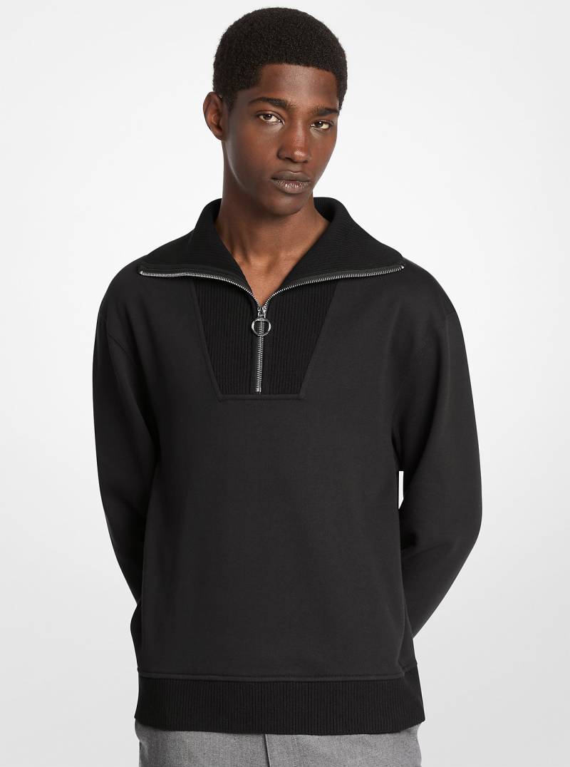 MK Pullover Aus Baumwollfrottee Mit Trichterkragen - Schwarz - Michael Kors MK Pullover Aus Baumwollfrottee Mit Trichterkragen - Schwarz - Michael Kors von Michael Kors Mens